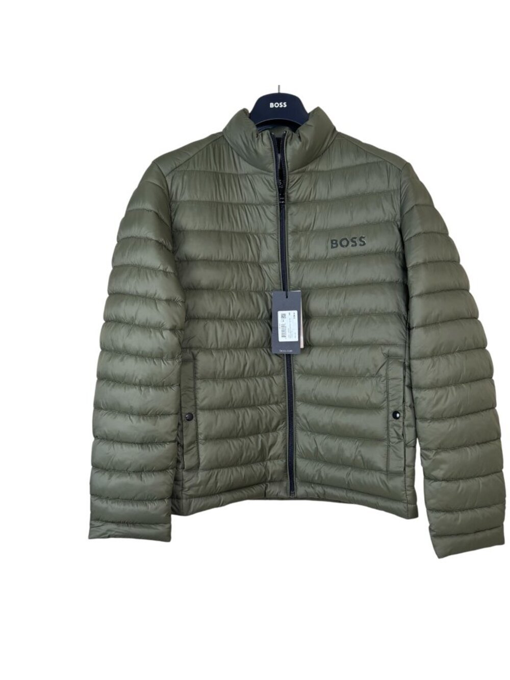 Hugo Boss NEW Calanos Olive Green Packable Puffer Jacket Size 38R Travel Winter